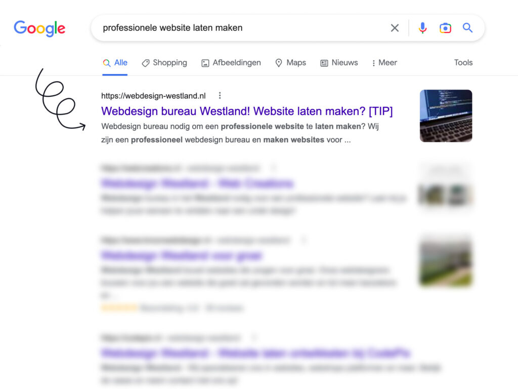 Ik wil goed worden gevonden in Google